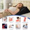 imageSasttie Wedge Pillow Set for After Surgery 3PCS Adjustable Bed Wedge Pillow Headboard with Memory Foam Neck Cushion  for Acid Reflux Sleeping Neck ampamp Back Support Dark Grey ampamp WhiteBlack