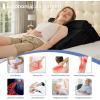 imageSasttie Wedge Pillow Set for After Surgery 3PCS Adjustable Bed Wedge Pillow Headboard with Memory Foam Neck Cushion  for Acid Reflux Sleeping Neck ampamp Back Support Dark Grey ampamp WhiteBlack