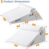imageSasttie Wedge Pillow Set for After Surgery 3PCS Adjustable Bed Wedge Pillow Headboard with Memory Foam Neck Cushion  for Acid Reflux Sleeping Neck ampamp Back Support Dark Grey ampamp WhiteLight Grey  White