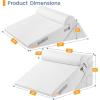 imageSasttie Wedge Pillow Set for After Surgery 3PCS Adjustable Bed Wedge Pillow Headboard with Memory Foam Neck Cushion  for Acid Reflux Sleeping Neck ampamp Back Support Dark Grey ampamp WhiteWhite