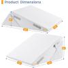 imageSasttie Wedge Pillow Set for After Surgery 3PCS Adjustable Bed Wedge Pillow Headboard with Memory Foam Neck Cushion  for Acid Reflux Sleeping Neck ampamp Back Support Dark Grey ampamp WhiteWhite