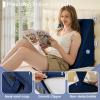imageSasttie Wedge Pillow Set for After Surgery 3PCS Adjustable Bed Wedge Pillow Headboard with Memory Foam Neck Cushion  for Acid Reflux Sleeping Neck ampamp Back Support Dark Grey ampamp WhiteNavy