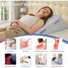 imageSasttie Wedge Pillow Set for After Surgery 3PCS Adjustable Bed Wedge Pillow Headboard with Memory Foam Neck Cushion  for Acid Reflux Sleeping Neck ampamp Back Support Dark Grey ampamp WhiteLight Grey