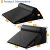 imageSasttie Wedge Pillow Set for After Surgery 3PCS Adjustable Bed Wedge Pillow Headboard with Memory Foam Neck Cushion  for Acid Reflux Sleeping Neck ampamp Back Support Dark Grey ampamp WhiteBlack