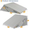 imageSasttie Wedge Pillow Set for After Surgery 3PCS Adjustable Bed Wedge Pillow Headboard with Memory Foam Neck Cushion  for Acid Reflux Sleeping Neck ampamp Back Support Dark Grey ampamp WhiteVelvet  Light Grey