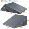 imageSasttie Wedge Pillow Set for After Surgery 3PCS Adjustable Bed Wedge Pillow Headboard with Memory Foam Neck Cushion  for Acid Reflux Sleeping Neck ampamp Back Support Dark Grey ampamp WhiteVelvet  Dark Grey