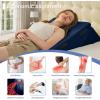 imageSasttie Wedge Pillow Set for After Surgery 3PCS Adjustable Bed Wedge Pillow Headboard with Memory Foam Neck Cushion  for Acid Reflux Sleeping Neck ampamp Back Support Dark Grey ampamp WhiteNavy