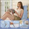 imageSasttie Wedge Pillow Set for After Surgery 3PCS Adjustable Bed Wedge Pillow Headboard with Memory Foam Neck Cushion  for Acid Reflux Sleeping Neck ampamp Back Support Dark Grey ampamp WhiteBlue