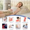 imageSasttie Wedge Pillow Set for After Surgery 3PCS Adjustable Bed Wedge Pillow Headboard with Memory Foam Neck Cushion  for Acid Reflux Sleeping Neck ampamp Back Support Dark Grey ampamp WhiteBeige