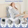 imageSasttie Wedge Pillow Set for After Surgery 3PCS Adjustable Bed Wedge Pillow Headboard with Memory Foam Neck Cushion  for Acid Reflux Sleeping Neck ampamp Back Support Dark Grey ampamp WhiteLight Grey  White
