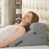 imageSasttie Wedge Pillow Set for After Surgery 3PCS Adjustable Bed Wedge Pillow Headboard with Memory Foam Neck Cushion  for Acid Reflux Sleeping Neck ampamp Back Support Dark Grey ampamp WhiteDark Grey