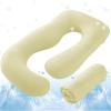 imageSasttie Cooling Pregnancy Pillow Cover 57inch U Shaped Pregnancy Pillow Case Fits 55 to 57 Inch Maternity Pillow Grey No Pillow InsertYellow