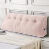 imageSasttie Headboard Pillow Queen Triangular Wedge Pillow Headboard Wedge Headboard Pillow for Bed Sofa Daybed Pillows for Sitting up Reading or Working with Removable Cover Dark GreyLight Pink