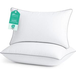 imageSasttie Pillows Queen Size Set of 2 Bed Pillows for Side Back and Stomach Sleepers  OekoTex Certified Down Alternative Plump Filling  Hotel Quality and Machine Washable 2 Pack2