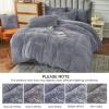 imageSasttie Fluffy Duvet Cover Queen Size Shaggy Queen Duvet Cover Fuzzy Faux Fur and Velvet Duvet Cover Set with Zipper Closure and Corner Ties  1 Duvet Cover and 2 Pillowcases PinkLight Grey