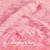 imageSasttie Fluffy Duvet Cover Queen Size Shaggy Queen Duvet Cover Fuzzy Faux Fur and Velvet Duvet Cover Set with Zipper Closure and Corner Ties  1 Duvet Cover and 2 Pillowcases PinkPink