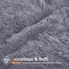 imageSasttie Fluffy Duvet Cover Queen Size Shaggy Queen Duvet Cover Fuzzy Faux Fur and Velvet Duvet Cover Set with Zipper Closure and Corner Ties  1 Duvet Cover and 2 Pillowcases PinkLight Grey