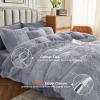 imageSasttie Fluffy Duvet Cover Queen Size Shaggy Queen Duvet Cover Fuzzy Faux Fur and Velvet Duvet Cover Set with Zipper Closure and Corner Ties  1 Duvet Cover and 2 Pillowcases PinkLight Grey