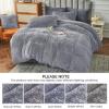 imageSasttie Fluffy Duvet Cover Queen Size Shaggy Queen Duvet Cover Fuzzy Faux Fur and Velvet Duvet Cover Set with Zipper Closure and Corner Ties  1 Duvet Cover and 2 Pillowcases PinkLight Grey