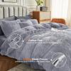 imageSasttie Fluffy Duvet Cover Queen Size Shaggy Queen Duvet Cover Fuzzy Faux Fur and Velvet Duvet Cover Set with Zipper Closure and Corner Ties  1 Duvet Cover and 2 Pillowcases PinkLight Grey