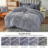 imageSasttie Fluffy Duvet Cover Queen Size Shaggy Queen Duvet Cover Fuzzy Faux Fur and Velvet Duvet Cover Set with Zipper Closure and Corner Ties  1 Duvet Cover and 2 Pillowcases PinkLight Grey