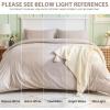 imageSasttie Duvet Cover King 3Piece UltraSoft Double Brushed Duvet Cover Set  Features Zipper Closure and Corner Ties Beige