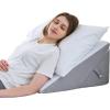 imageSasttie Wedge Pillow for After Surgery Adjustable Memory Foam Bed Wedge Pillow Headboard for Sleeping Acid Reflux Surgery Recovery Neck ampamp Back Support White and Dark GreyDark Grey  White