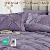 imageSasttie Queen Comforter Set 7Piece Bed in a Bag Pintuck Bedding Sets for All Season Includes Comforter Flat Sheet Fitted Sheet Pillowcases and Pillowshams Purple