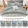 imageSasttie 3Piece Fluffy Duvet Cover Queen Ultra Soft Faux Fur and Velvet Beige Comforter Cover Luxury Fuzzy Bedding Sets for Winter Bed Includes 1 Duvet Cover and 2 Pillowcases No ComforterLight Grey