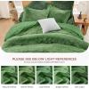 imageSasttie 3Piece Fluffy Duvet Cover Queen Ultra Soft Faux Fur and Velvet Beige Comforter Cover Luxury Fuzzy Bedding Sets for Winter Bed Includes 1 Duvet Cover and 2 Pillowcases No ComforterDusty Green