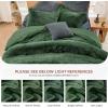 imageSasttie 3Piece Fluffy Duvet Cover Queen Ultra Soft Faux Fur and Velvet Beige Comforter Cover Luxury Fuzzy Bedding Sets for Winter Bed Includes 1 Duvet Cover and 2 Pillowcases No ComforterSage Green
