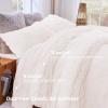 imageSasttie 3Piece Fluffy Duvet Cover Queen Ultra Soft Faux Fur and Velvet Beige Comforter Cover Luxury Fuzzy Bedding Sets for Winter Bed Includes 1 Duvet Cover and 2 Pillowcases No ComforterCream