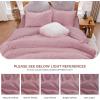imageSasttie 3Piece Fluffy Duvet Cover Queen Ultra Soft Faux Fur and Velvet Beige Comforter Cover Luxury Fuzzy Bedding Sets for Winter Bed Includes 1 Duvet Cover and 2 Pillowcases No ComforterDusty Rose