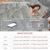 imageSasttie 3Piece Fluffy Duvet Cover Queen Ultra Soft Faux Fur and Velvet Beige Comforter Cover Luxury Fuzzy Bedding Sets for Winter Bed Includes 1 Duvet Cover and 2 Pillowcases No ComforterLight Grey