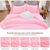 imageSasttie 3Piece Fluffy Duvet Cover Queen Ultra Soft Faux Fur and Velvet Beige Comforter Cover Luxury Fuzzy Bedding Sets for Winter Bed Includes 1 Duvet Cover and 2 Pillowcases No ComforterPink