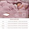 imageSasttie 3Piece Fluffy Duvet Cover Queen Ultra Soft Faux Fur and Velvet Beige Comforter Cover Luxury Fuzzy Bedding Sets for Winter Bed Includes 1 Duvet Cover and 2 Pillowcases No ComforterDusty Rose