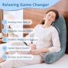 imageSasttie Reading Pillow for Sitting in Bed Adult Back Pillow for Bed Sitting Up Backrest Back Support Chair Pillow College Dorm Essentials for Girls and Boys Greyish Blue StandardBluish Grey