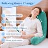imageSasttie Reading Pillow for Sitting in Bed Adult Back Pillow for Bed Sitting Up Backrest Back Support Chair Pillow College Dorm Essentials for Girls and Boys Greyish Blue StandardTeal Cyan