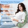 imageSasttie Reading Pillow for Sitting in Bed Adult Back Pillow for Bed Sitting Up Backrest Back Support Chair Pillow College Dorm Essentials for Girls and Boys Greyish Blue StandardSage Green