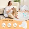 imageSasttie Reading Pillow for Sitting in Bed Adult Back Pillow for Bed Sitting Up Backrest Back Support Chair Pillow College Dorm Essentials for Girls and Boys Greyish Blue StandardWhite