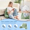 imageSasttie Reading Pillow for Sitting in Bed Adult Back Pillow for Bed Sitting Up Backrest Back Support Chair Pillow College Dorm Essentials for Girls and Boys Greyish Blue StandardSage Green