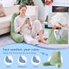 imageSasttie Reading Pillow for Sitting in Bed Adult Back Pillow for Bed Sitting Up Backrest Back Support Chair Pillow College Dorm Essentials for Girls and Boys Greyish Blue StandardSage Green