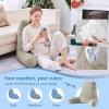 imageSasttie Reading Pillow for Sitting in Bed Adult Back Pillow for Bed Sitting Up Backrest Back Support Chair Pillow College Dorm Essentials for Girls and Boys Greyish Blue StandardLinen