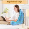 imageSasttie Reading Pillow for Sitting in Bed Adult Back Pillow for Bed Sitting Up Backrest Back Support Chair Pillow College Dorm Essentials for Girls and Boys Greyish Blue StandardBlue