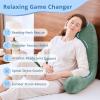 imageSasttie Reading Pillow for Sitting in Bed Adult Back Pillow for Bed Sitting Up Backrest Back Support Chair Pillow College Dorm Essentials for Girls and Boys Greyish Blue StandardSage