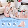 imageSasttie Reading Pillow for Sitting in Bed Adult Back Pillow for Bed Sitting Up Backrest Back Support Chair Pillow College Dorm Essentials for Girls and Boys Greyish Blue StandardPeach Pink