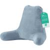 imageSasttie Reading Pillow for Sitting in Bed Adult Back Pillow for Bed Sitting Up Backrest Back Support Chair Pillow College Dorm Essentials for Girls and Boys Greyish Blue StandardGreyish Blue