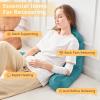 imageSasttie Reading Pillow for Sitting in Bed Adult Back Pillow for Bed Sitting Up Backrest Back Support Chair Pillow College Dorm Essentials for Girls and Boys Greyish Blue StandardTeal Blue