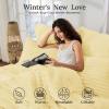 imageSasttie Fluffy Comforter Set TwinTwinXL 2 Pieces  Super Soft ampamp Fuzzy Light Yellow Comforter for Winter Warm Fleece Bedding 1 Luxury Heavy Faux Fur Down Alternative Comforter with 1 Pillow CaseLight Yellow