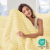 imageSasttie Fluffy Comforter Set TwinTwinXL 2 Pieces  Super Soft ampamp Fuzzy Light Yellow Comforter for Winter Warm Fleece Bedding 1 Luxury Heavy Faux Fur Down Alternative Comforter with 1 Pillow CaseLight Yellow